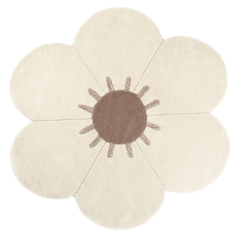 nattiot-daisy-tapis-chambre-enfant-fleur-laine-ronde image 1
