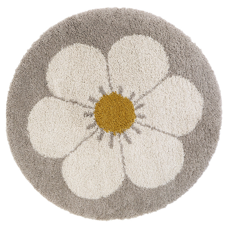 nattiot-bohemian-daisy-beige-tapis-chambre-enfant-rond image 1