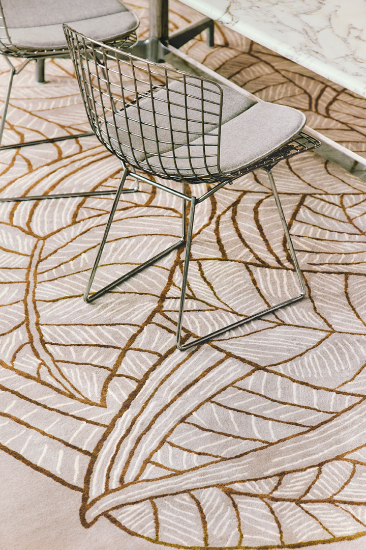 toulemonde-bochart-eden-naturel-tapis-laine-tuft-main-beige-feuilles image 3