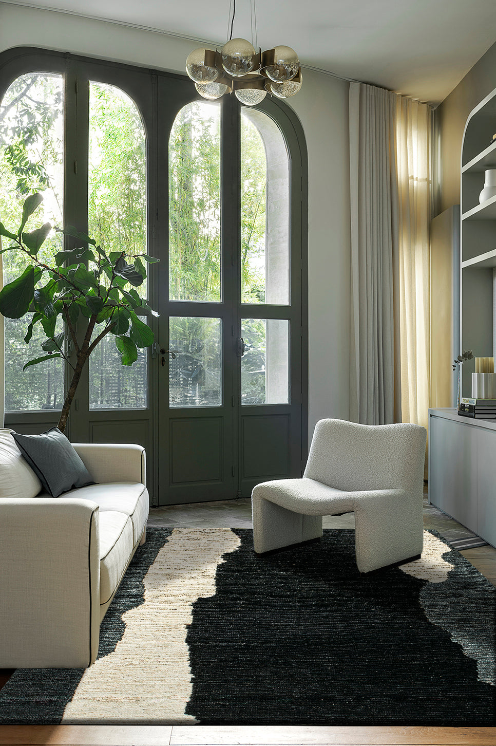 toulemonde-bochart-clair-obscur-tapis-noir-et-blanc-en-chanvre-nou-main image 2