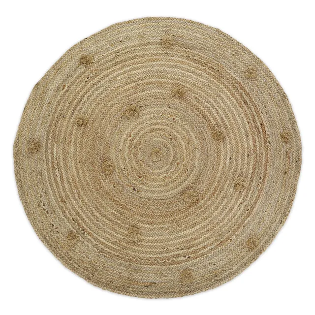 nattiot-siska-tapis-rond-jute-avec-pompons image 1