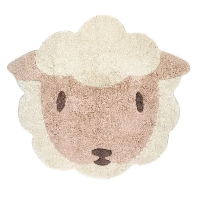 nattiot-lolho-tapis-chambre-enfant-coton-lavable-petit-mouton image 1