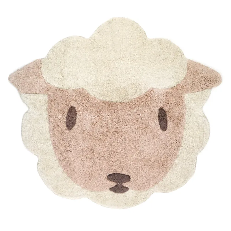 nattiot-lolho-tapis-chambre-enfant-coton-lavable-petit-mouton image 1