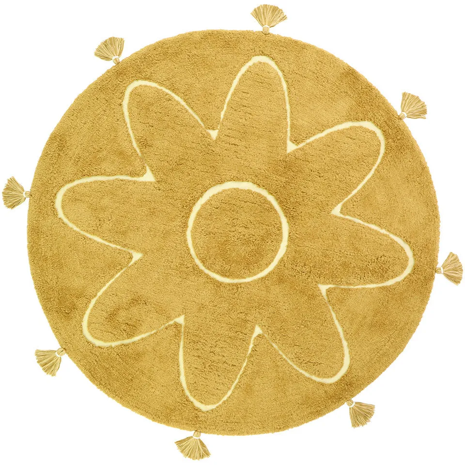 nattiot-yva-mangue-tapis-enfant-boh-me-rond-pompons image 1