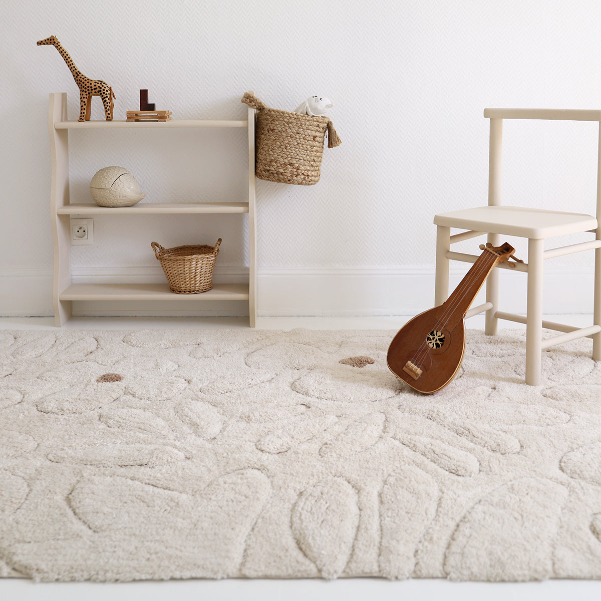 nattiot-gentle-flora-tapis-chambre-enfant-coton-lavable-motif-fleurs image 2
