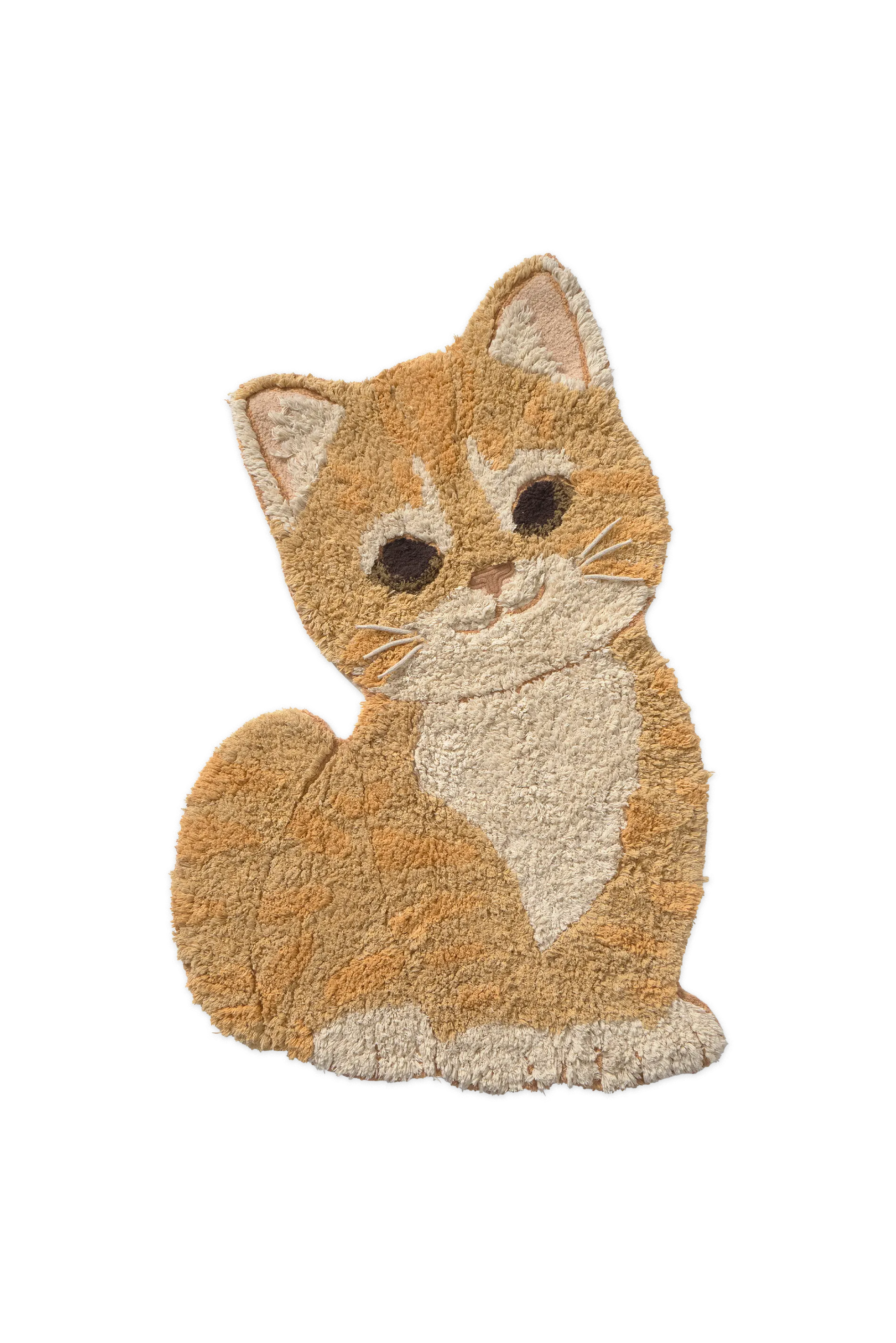 lorena-canals-tapis-lavable-ginger-the-cat-orange image 2