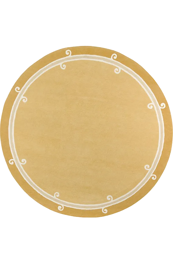 toulemonde-bochart-syracuse-rond-tapis-jaune-laine-230 image 1