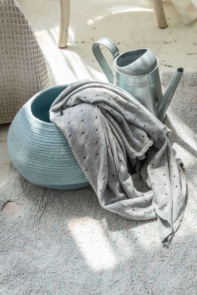 lorena-canals-plaid-biscuit-grey-lange-en-coton-tricot image 2