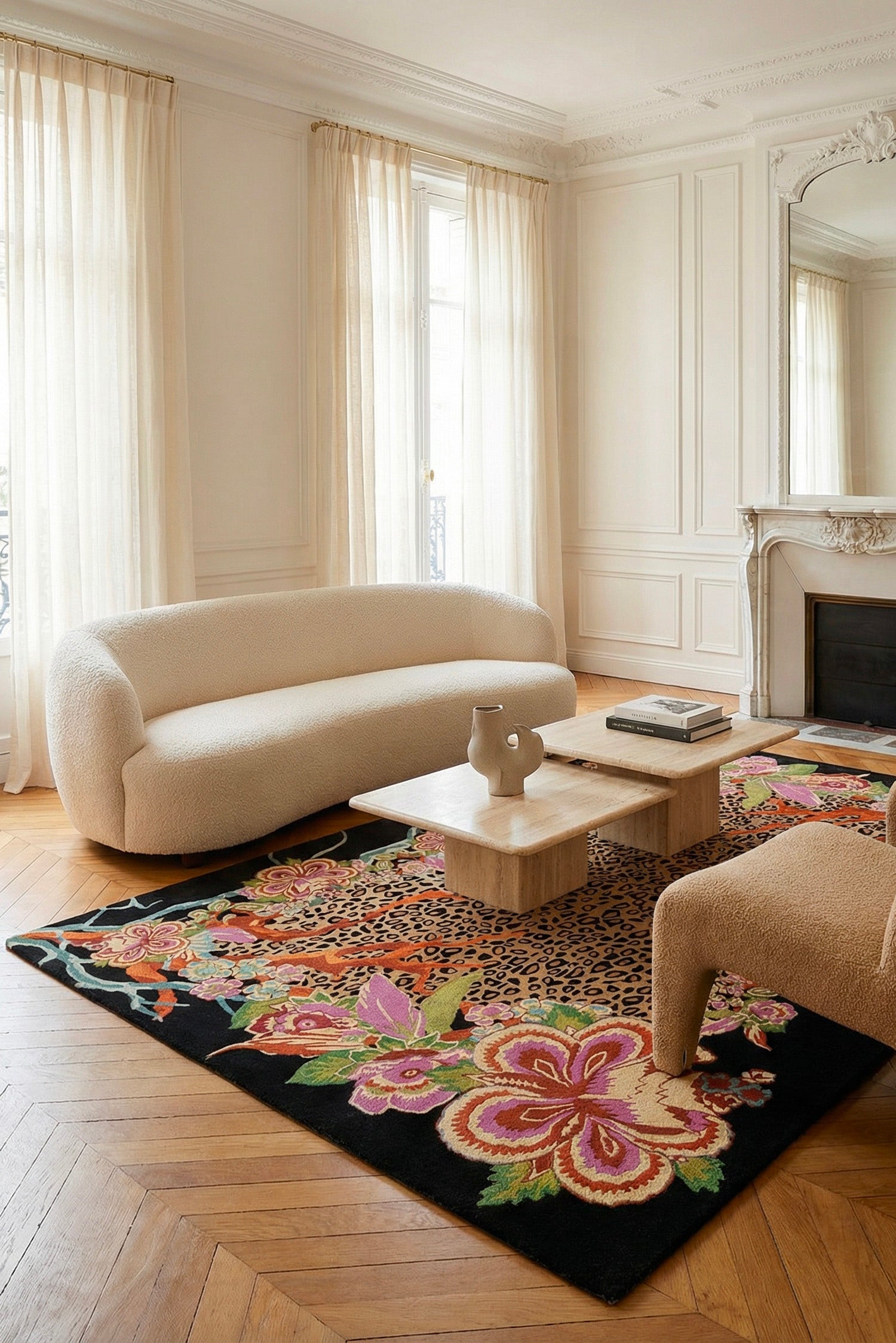 toulemonde-bochart-jungle-forest-tapis-motif-jungle-soie-et-laine image 2