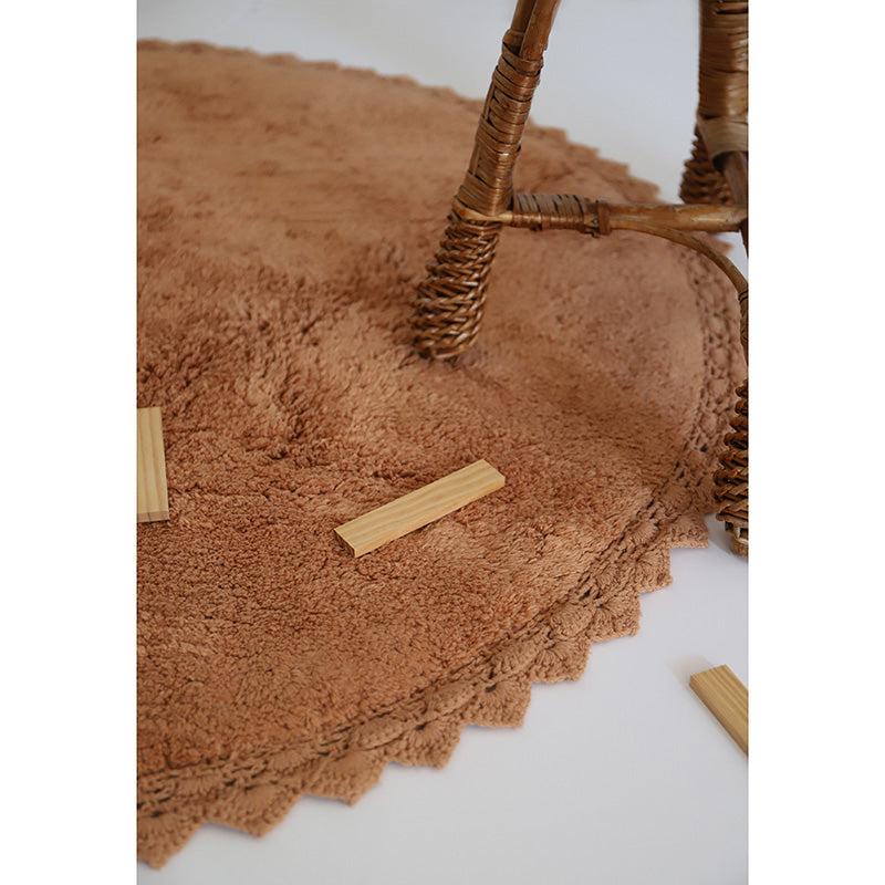 nattiot-perla-toffee-tapis-rond-coton-lavable-crochet image 5